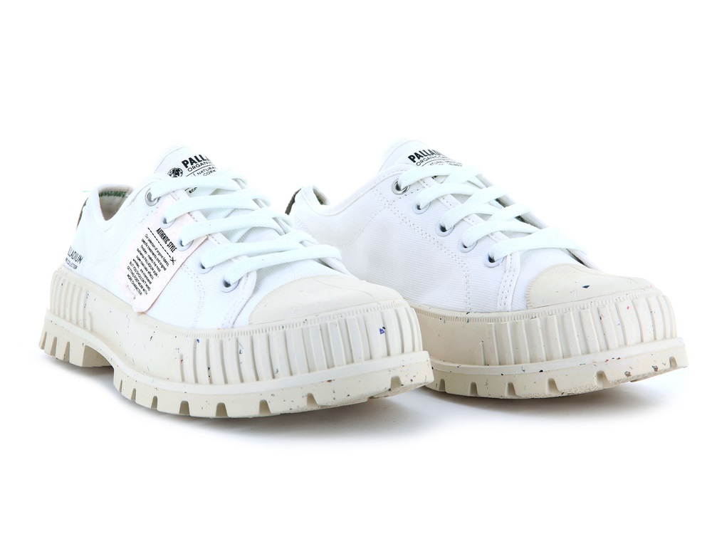 Zapatillas Palladium PALLASHOCK LO ORGANIC Hombre Blancas | Costa Rica-36459